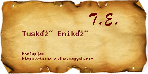 Tuskó Enikő névjegykártya
