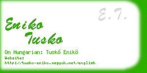 eniko tusko business card